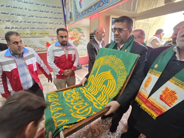تصاویر/ خادمان امام رضا(ع) در گلزار شهدای دیلم
