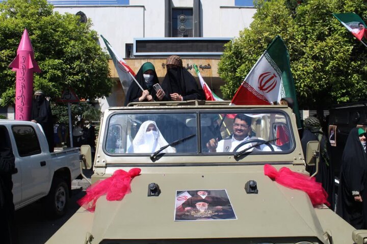 تصاویر/ رزمایش بزرگ «بانوان جان فدای ایران» در شهرستان بابل