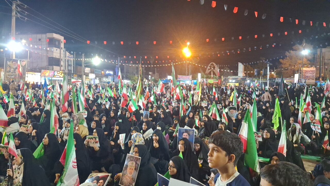 مراسم باشکوه و اجتماع مردمی شهر دهدشت