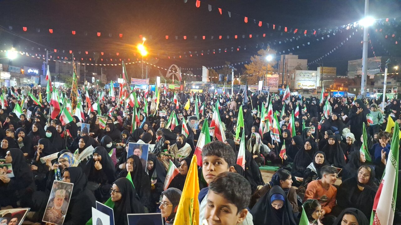مراسم باشکوه و اجتماع مردمی شهر دهدشت