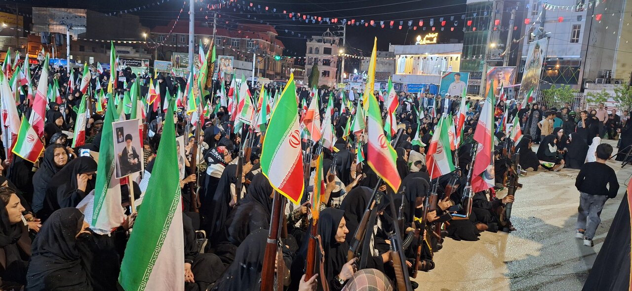 مراسم باشکوه و اجتماع مردمی شهر دهدشت
