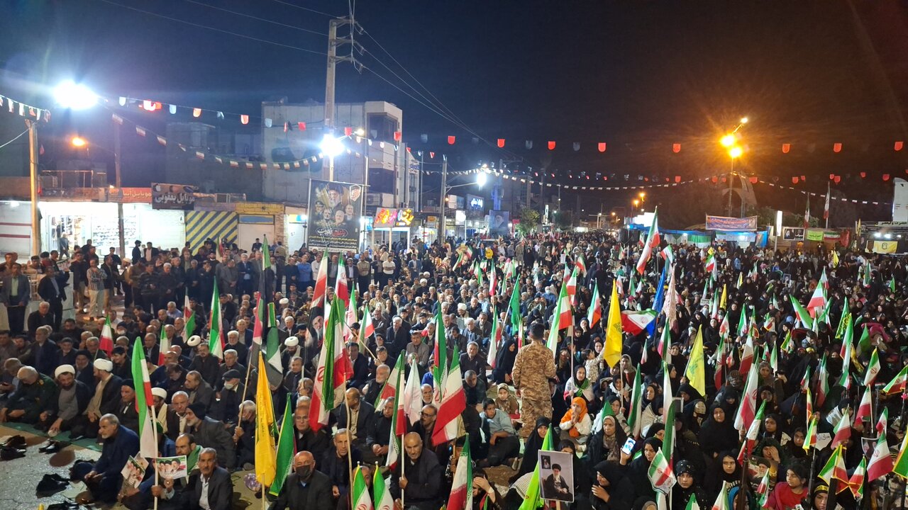 مراسم باشکوه و اجتماع مردمی شهر دهدشت