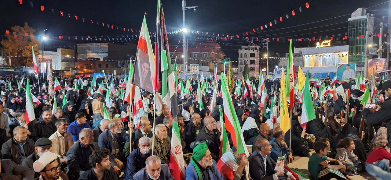 مراسم باشکوه و اجتماع مردمی شهر دهدشت