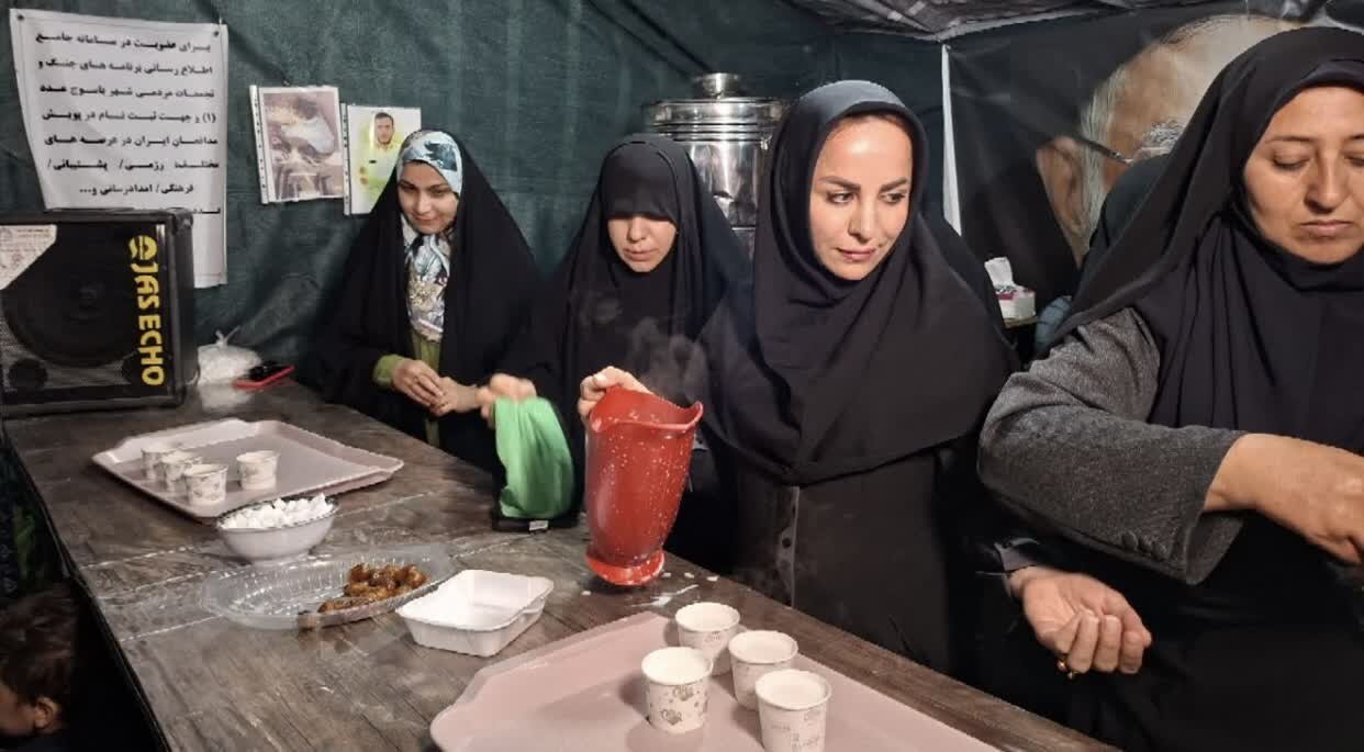 فریاد رسا و میدان‌داری شیرزنان کهگیلویه و بویراحمد در پنجاه و چهارمین شب موکب شهدا