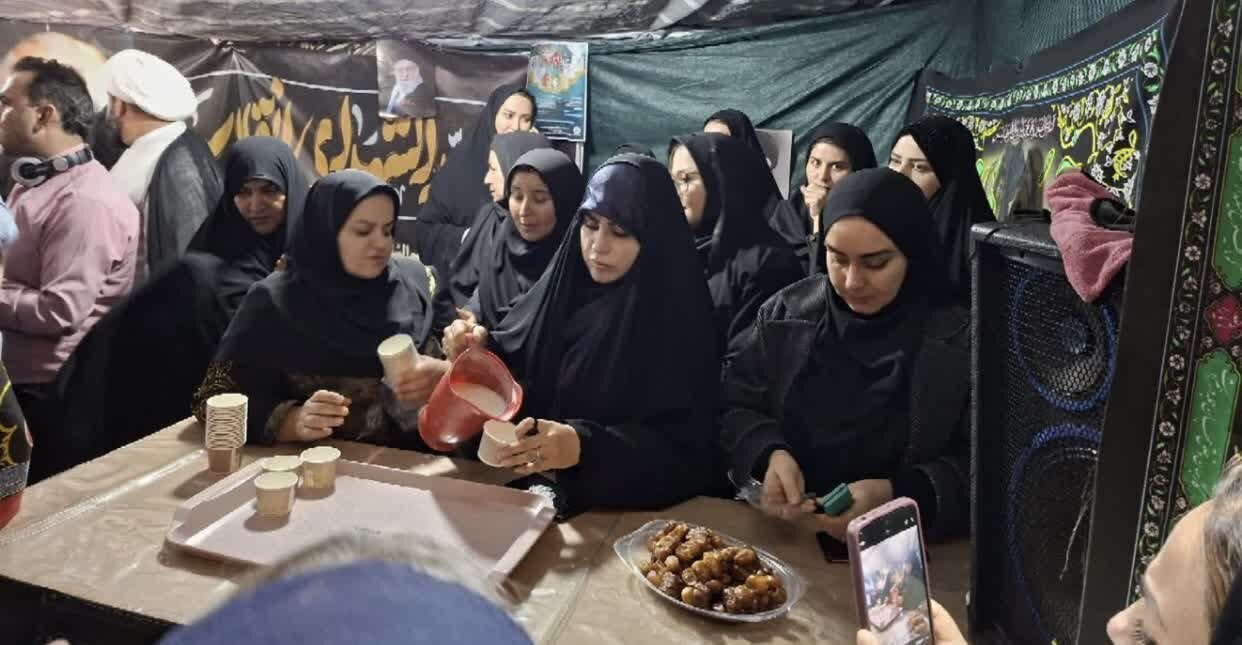 فریاد رسا و میدان‌داری شیرزنان کهگیلویه و بویراحمد در پنجاه و چهارمین شب موکب شهدا