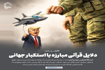 عکس نوشت| دلایل قرآنی مبارزه با استکبار جهانی