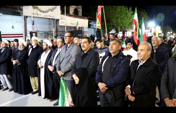 تصاویر / مردم بخش نازلو: حمایت از نیروهای مسلح تا خونخواهی رهبر شهید
