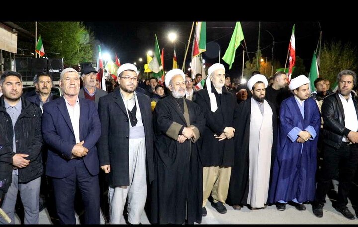 تصاویر / مردم بخش نازلو: حمایت از نیروهای مسلح تا خونخواهی رهبر شهید