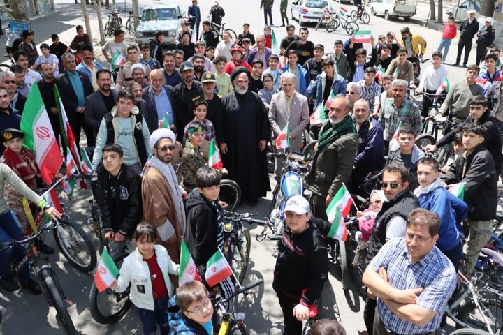 تصاویر/ اجتماع بزرگ دوچرخه سواری« سربازان  سیدعلی» به همت مدرسه علمیه امام علی علیه السلام سلماس