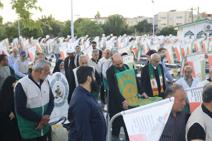 تصاویر/ کاروان زیر سایه خورشید در گلزار شهدای آمل