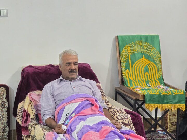 تصاویر/ حضور کاروان زیر سایه خورشید در منزل جانباز دفاع مقدس