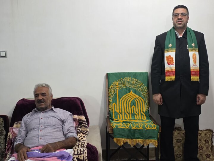 تصاویر/ حضور کاروان زیر سایه خورشید در منزل جانباز دفاع مقدس