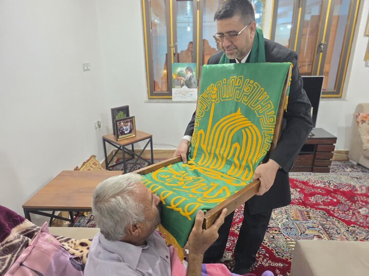 تصاویر/ حضور کاروان زیر سایه خورشید در منزل جانباز دفاع مقدس