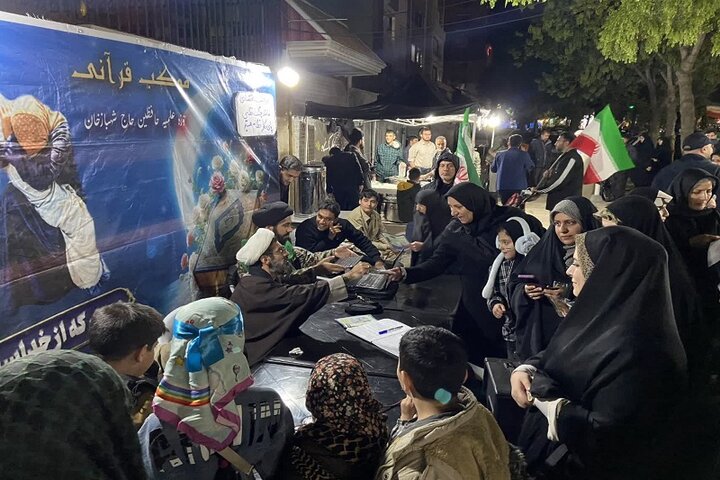 تصاویر/ موکب حوزوی طلاب و روحانیون بسیجی کرمانشاه در اجتماع «نحن منتقمون»