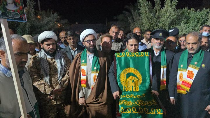 تصاویر/ حضور خادمان امام رضا(ع) در شهر کاکی