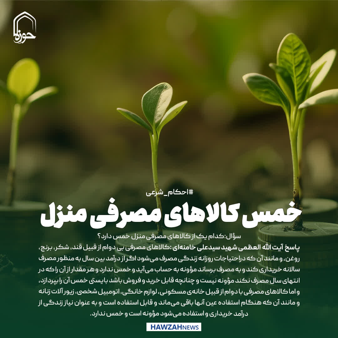 عکس نوشت| خمس کالاهای مصرفی منزل