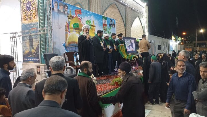 تصاویر/حضور کاروان زیر سایه خورشیددر تجمع مردمی شهر ابوزیدآباد