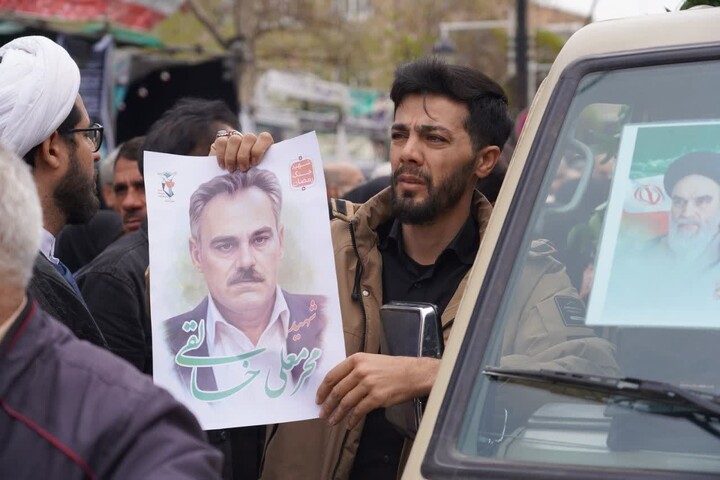 تصاویر | بدرقه باشکوه و تشییع پیکر شهید محرمعلی خالقی در زنجان