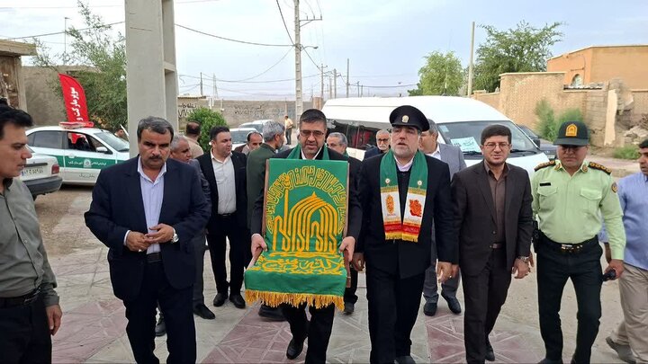 تصاویر/ خادمان حرم رضوی در جمع اهالی روستای باریکان