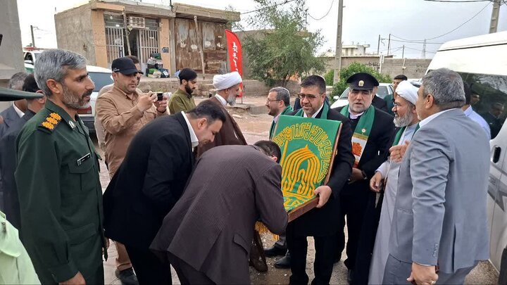 تصاویر/ خادمان حرم رضوی در جمع اهالی روستای باریکان