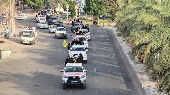 تصاویر/ رزمایش خودرویی بانوان شهرستان ریگان