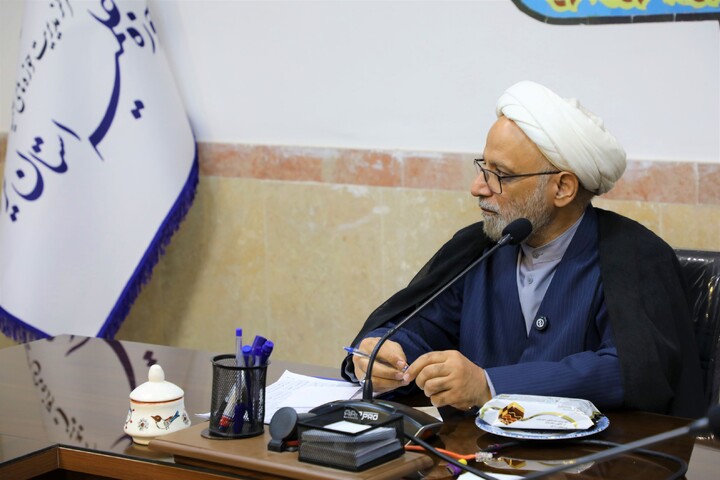 تصاویر/ نشست بصیرتی حوزه علمیه استان یزد با ارائه حجت‌الاسلام والمسلمین حسین طهماسبی رئیس کل دادگستری استان یزد برگزار شد