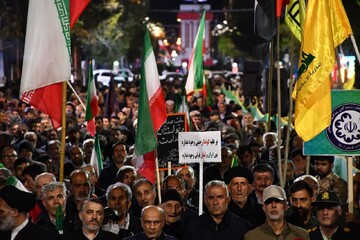 تصاویر/ خونخواهی رهبر شهید انقلاب در پنجاه و هفتمین تجمع مردمی شهرستان  سلماس
