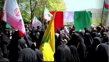 فیلم| بزرگداشت شهدای جنگ رمضان و پیوند زوج انقلابی در روستای الارز منطقه هزارجریب بهشهر