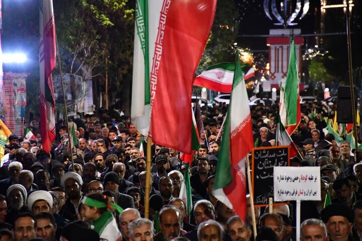 تصاویر/ خونخواهی رهبر شهید انقلاب در پنجاه و هفتمین تجمع مردمی شهرستان  سلماس