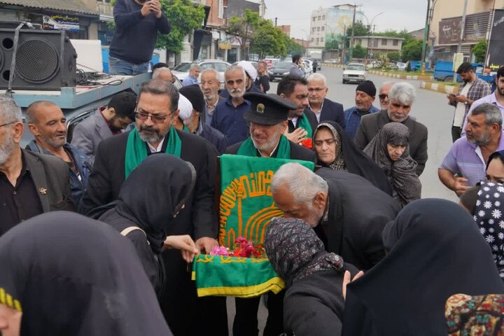 تصاویر/ کاروان زیر سایه خورشید در جویبار با حضور خانواده شهید رمضان، شهید محمد قنبری