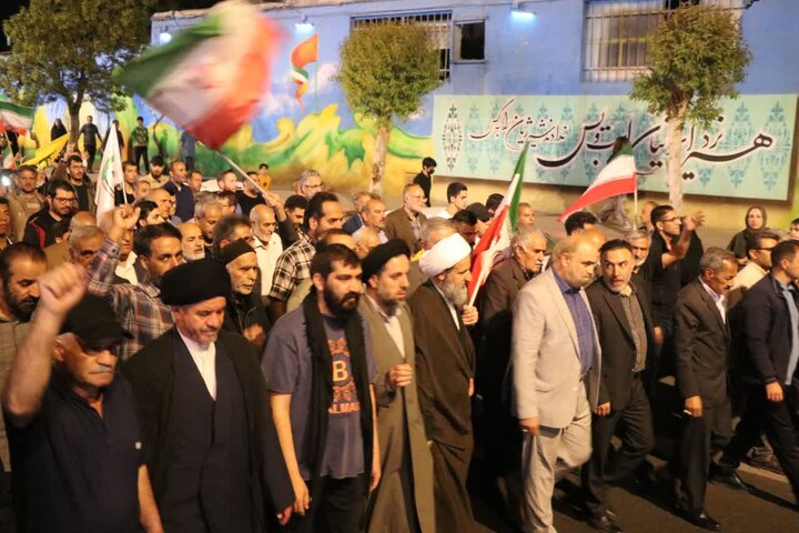 تصاویر/ پنجاه و نهمین شب راهپیمایی مردمی در قرچک