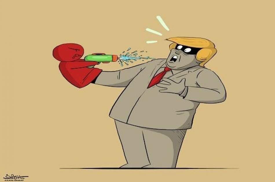 Yemeni cartoonist's allusion to the White House shooting; "a pre-planned scenario"