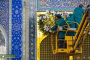 Photos/Le sanctuaire radieux de l’Imam Reza (AS) se pare de fleurs en hommage à sa naissance bénie
