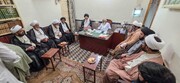 Rencontre entre le chef du Mouvement de l'Éveil de l'Oumma Mustafa du Pakistan et l’ayatollah Hafez Riaz Najafi