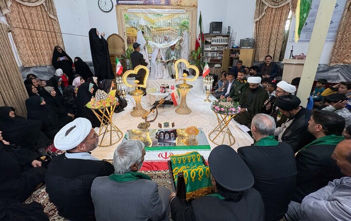 تصاویر| کاروان زیر آسمان خورشید در امامزاده داوود به همراه ازدواج یک زوج جوان