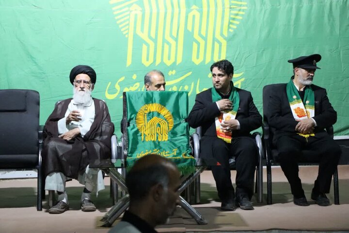 تصاویر/ اجتماع خیابانی مردم بردخون با حضور خدام رضوی