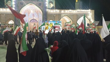 تصاویر/ تجمع بزرگ امام رضایی به یاد رهبر شهید انقلاب دربخش کویرات