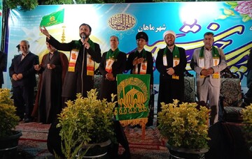 تصاویر/ جشن میلاد امام رضا(ع) در شهر ماهان با حضور کاروان زیر سایه خورشید
