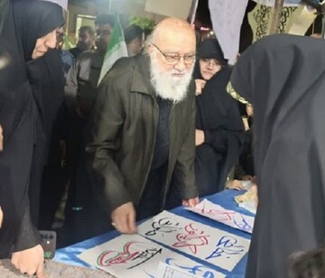 بازدید رئیس شورای اسلامی شهر تهران از موکب مدرسه علمیه حضرت عبدالعظیم حسنی(ع)