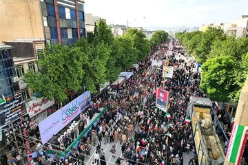 تصاویر هوایی از جمعیت خیره کننده جانفدایانِ خرم آبادی