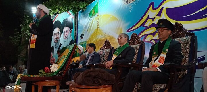 تصاویر/ جشن میلاد امام رضا(ع) در شهر ماهان با حضور کاروان زیر سایه خورشید
