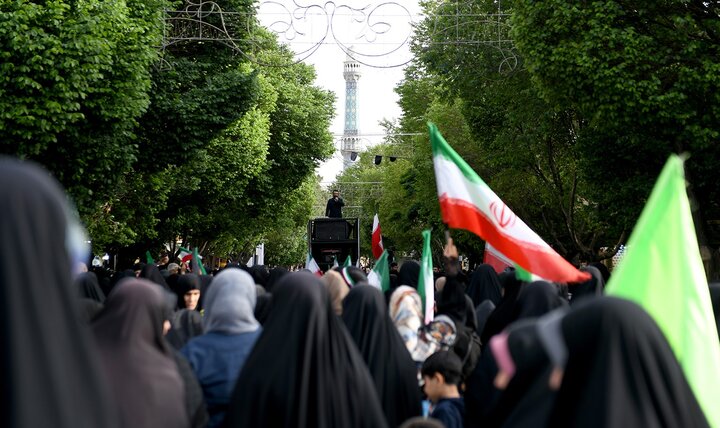 تصاویر/ مراسم رژه سربازان در گهواره در بیعت با رهبر معظم انقلاب در شهر ری