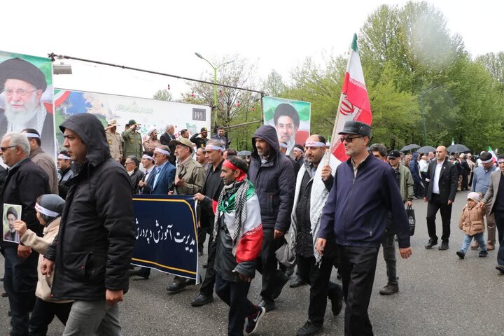 تصاویر/ رزمایش سراسری «جان‌فدایان امام رضایی برای ایران» در خوی
