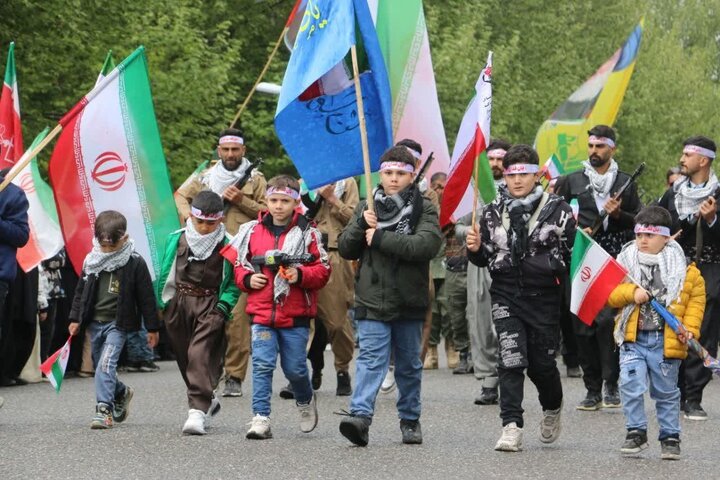 تصاویر/ رزمایش سراسری «جان‌فدایان امام رضایی برای ایران» در خوی