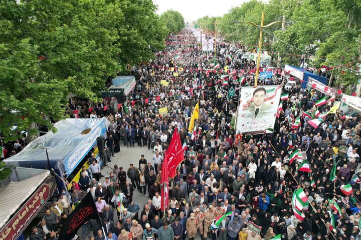 تصاویر هوایی از جمعیت خیره کننده جانفدایانِ خرم آبادی