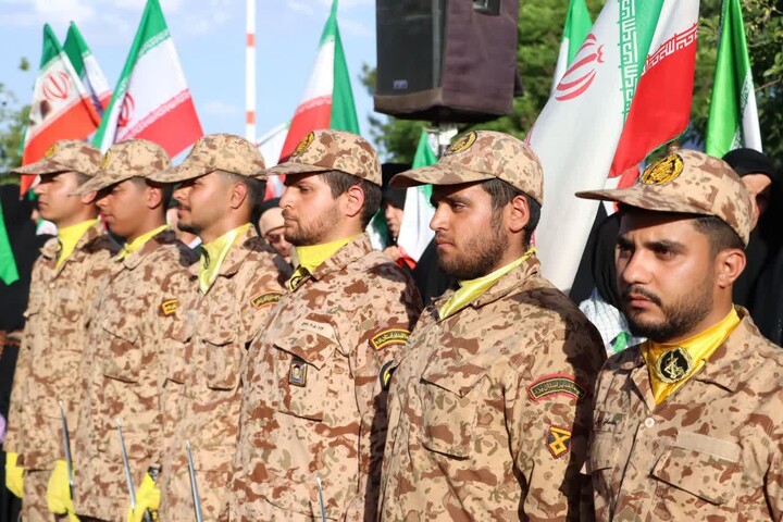 برگزاری نمایش عظیم اقتدار ملی و رزمایش جان فدا برای ایران امام رضایی در شهر یزد