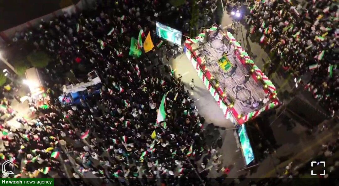 فیلم | نمایی دیگر از میدان داری اهوازی ها در شب ولادت ضامن آهو