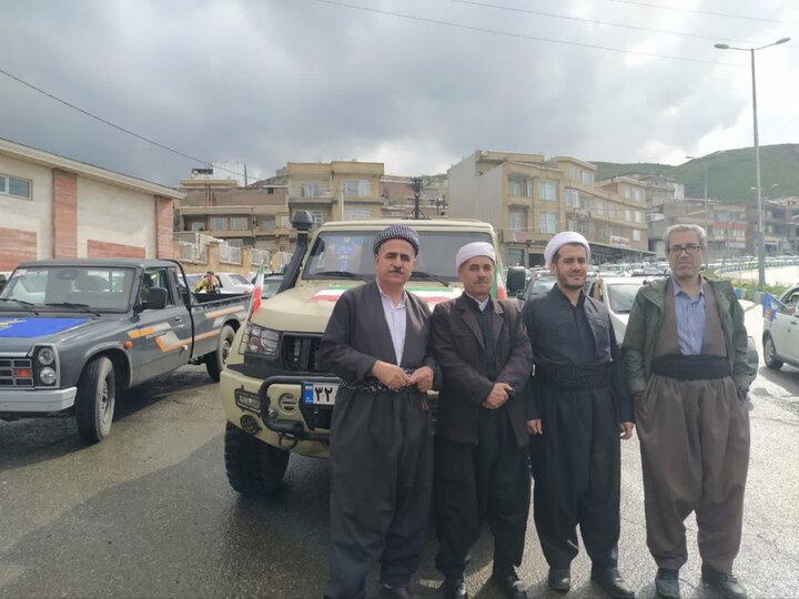 تصاویر/ همایش عظیم اقتدار ملی و رزمایش سراسری جان فدا برای ایران امام رضایی در شهرستان سردشت