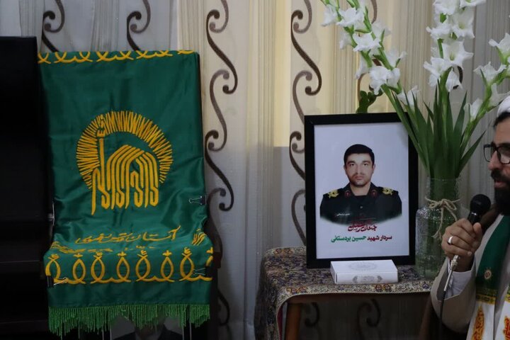 تصاویر/ خادمان امام رضا(ع) مهمان خانواده شهید حسین بردستانی