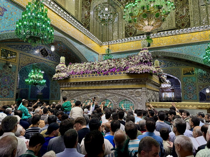 جلوه‌هایی زیبا از حرم مطهر رضوی در سالروز میلاد امام رئوف
